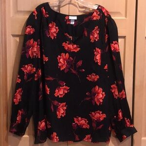 New Ava & Viv Floral Tunic Blouse